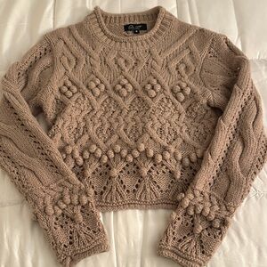 Women's Bubble Stitch Crewneck Sweater - Taupe